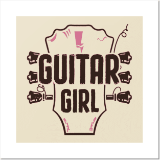 Guitar Girl Posters and Art